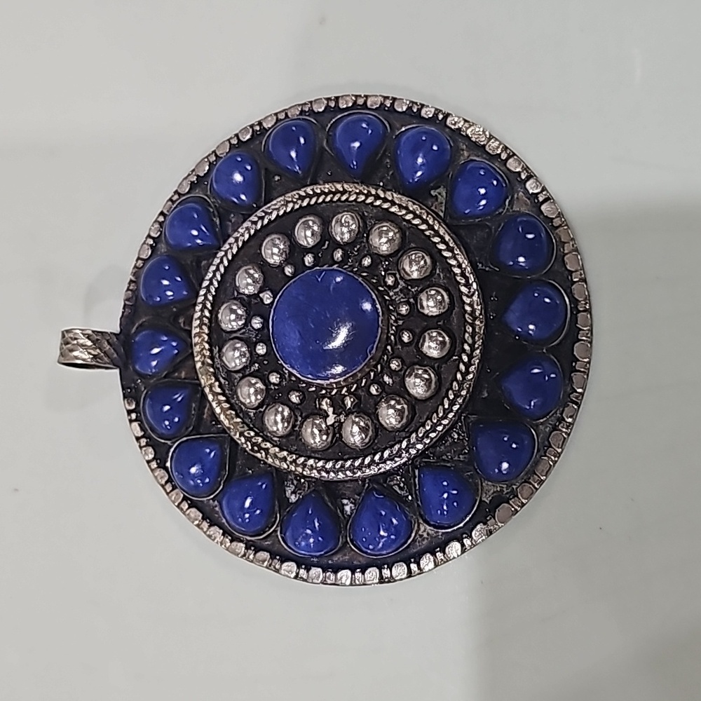Silver blue pendant - Picture 3 of 7